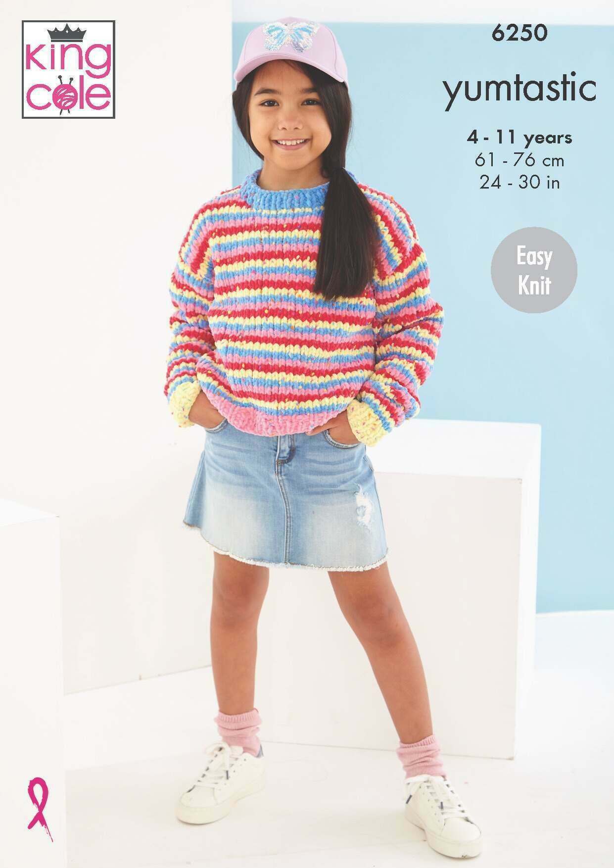 KING COLE 6250  Sweater & Accessories in Yumtastic Chunky