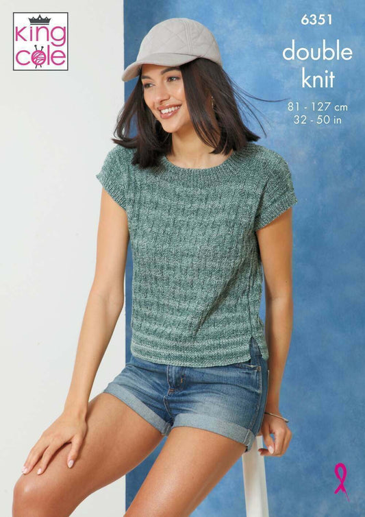 KING COLE 6351  Sweater & Top in Jamboree DK