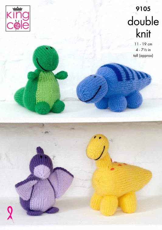 KING COLE 9105  Dinosaurs in Big Value DK 50g