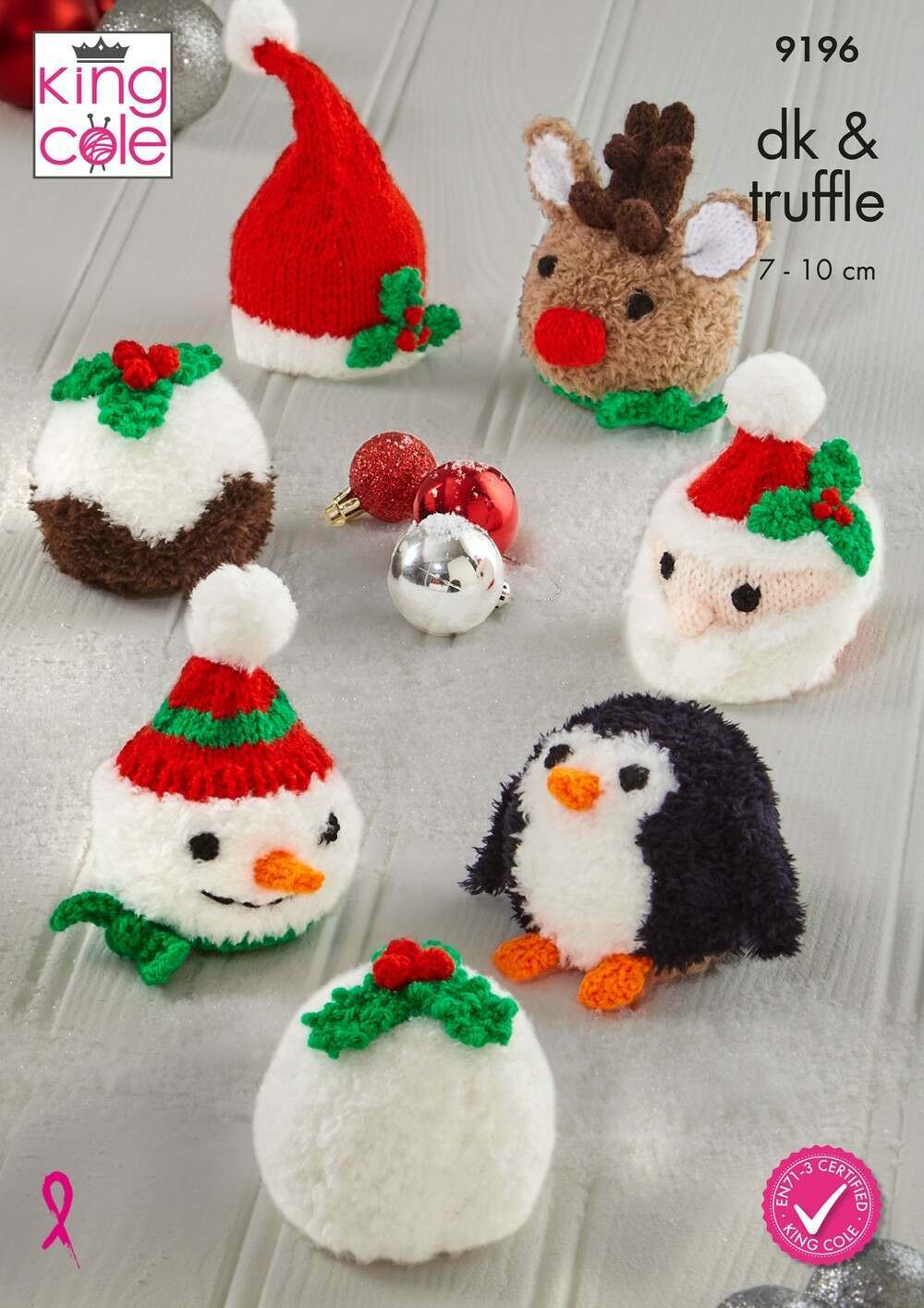 KING COLE 9196  Christmas Candy Covers (Choccy Orange) in Truffle & DK