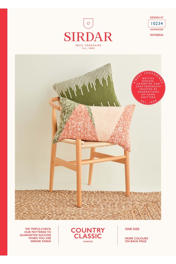 SIRDAR 10234  Swiss Darned & Intarsia Cushions in Country Classic Worsted