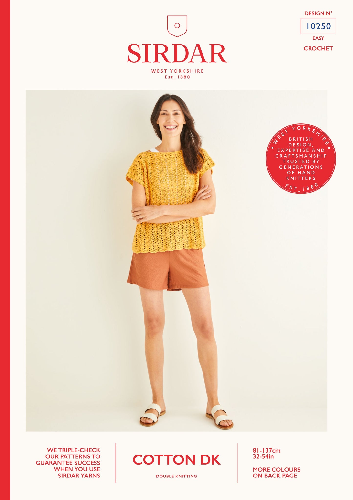 SIRDAR 10250  Crochet Chevron Top in Cotton DK