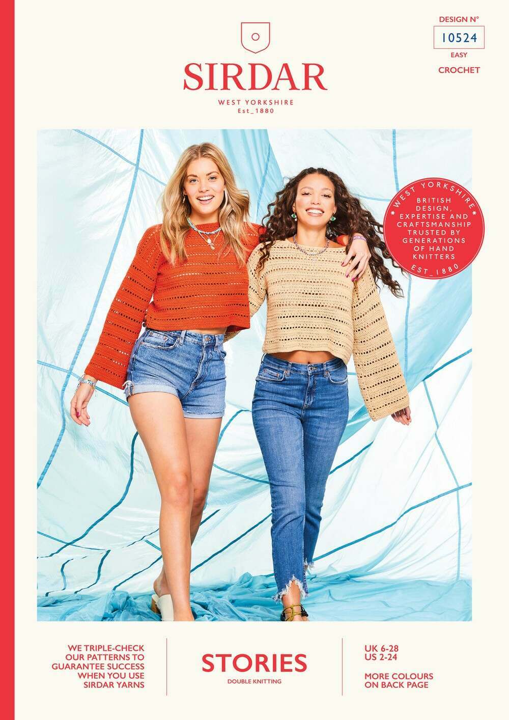 SIRDAR 10524  Crochet Cropped Sweater in Stories DK