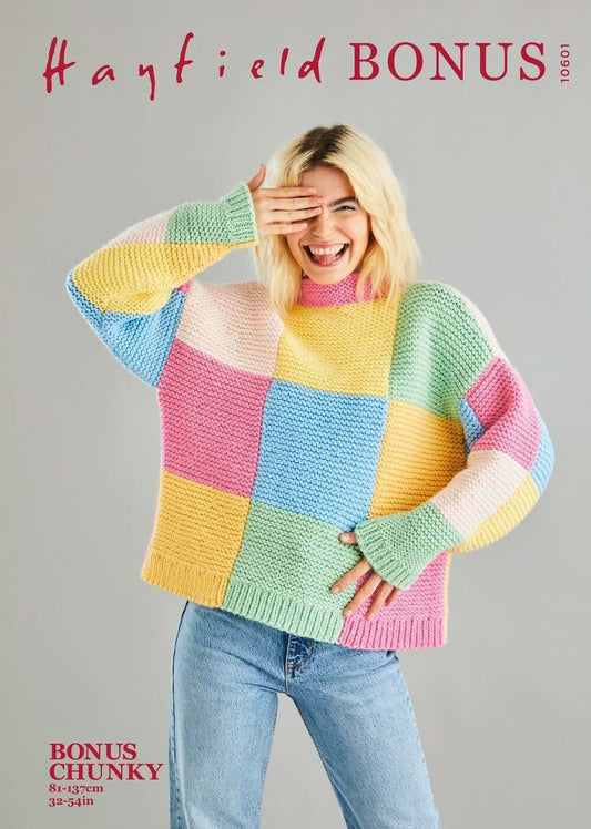 Sirdar 10601 Sweater in Hayfield Bonus Chunky