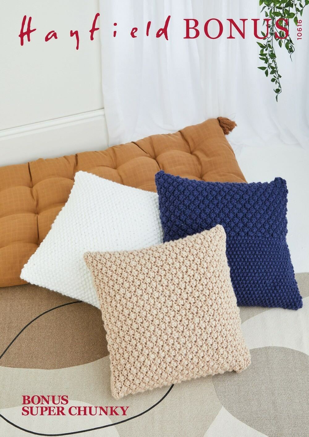 SIRDAR 10616  Cushion Covers in Hayfield Bonus Super Chunky