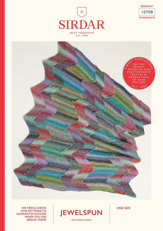 SIRDAR 10708 Blanket in Jewelspun with Wool Chunky