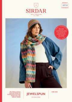 Sirdar 10710 Hat and Scarf in Jewelspun with Wool Chunky