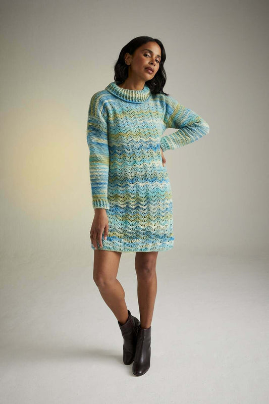 SIRDAR 10726  Sweater Dress in Jewelspun