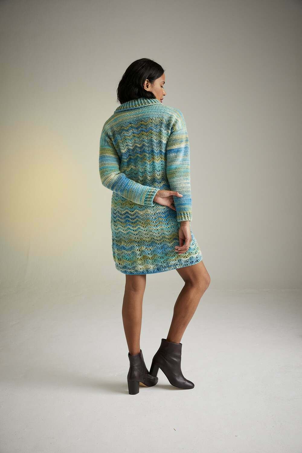SIRDAR 10726  Sweater Dress in Jewelspun