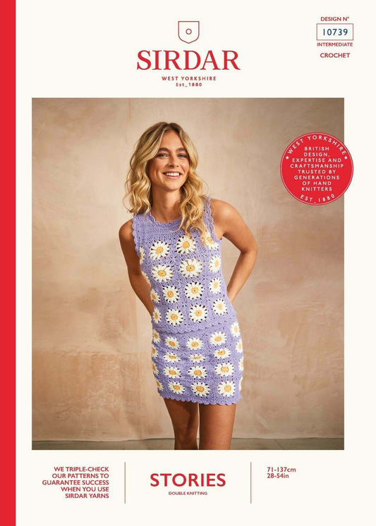 SIRDAR 10739  Top and Skirt in Stories