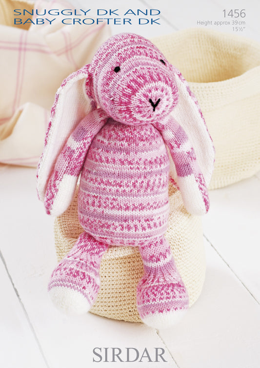 SIRDAR 1456  Bunny Toy in Snuggly DK / Baby Crofter DK