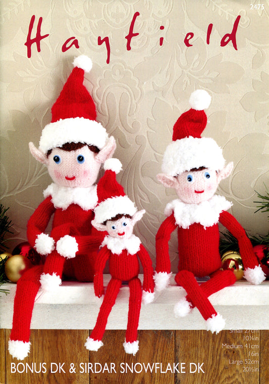 SIRDAR 2475  Christmas Elves (Knitted Toys) in Hayfield Bonus DK