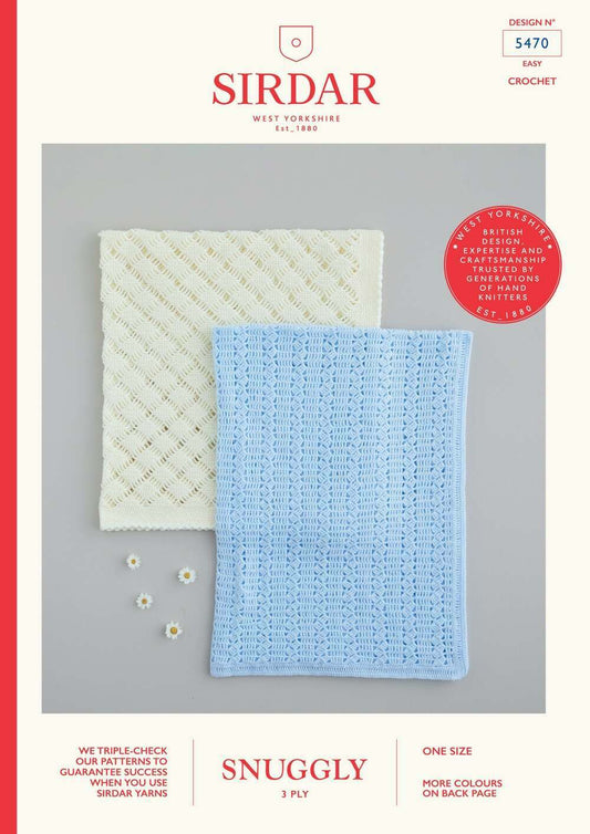 SIRDAR 5470  Blankets in Snuggly 3 Ply