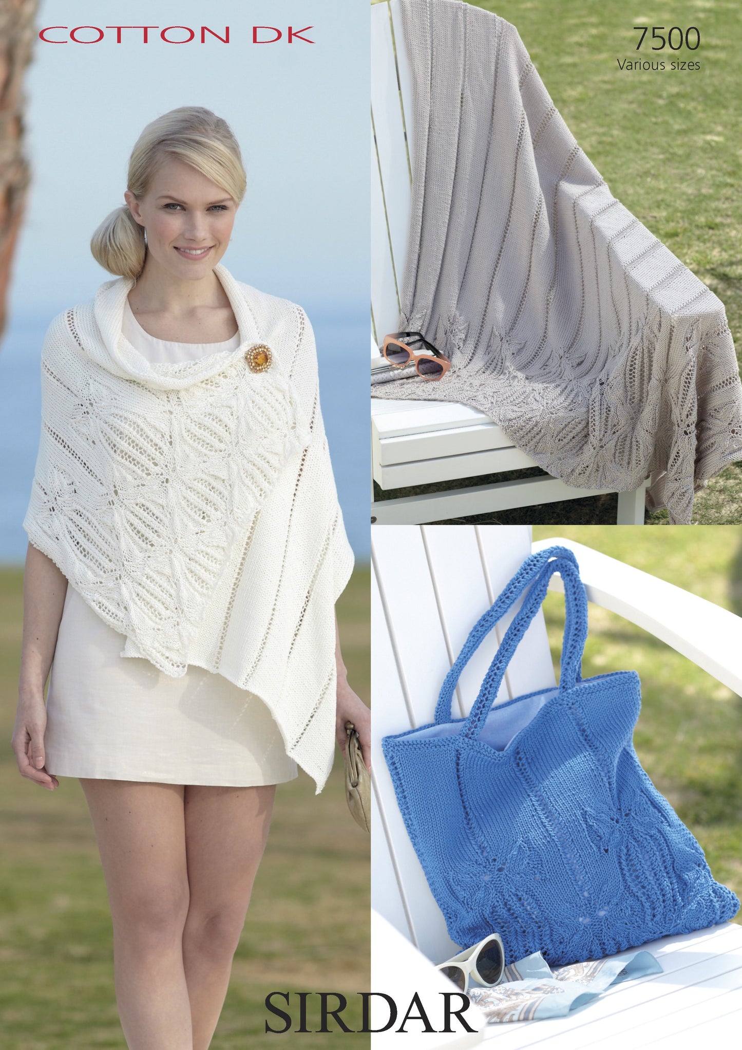 SIRDAR 7500  Throw, Wrap and Bag in Cotton DK