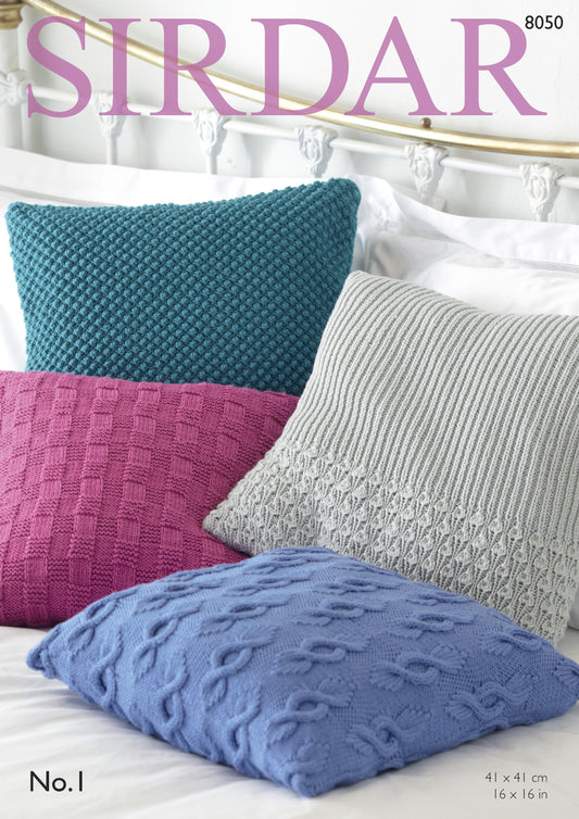 SIRDAR 8050  Cushion Covers in Sirdar No.1 DK